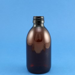 200ml Alpha Bottle Amber PET 28mm Neck
